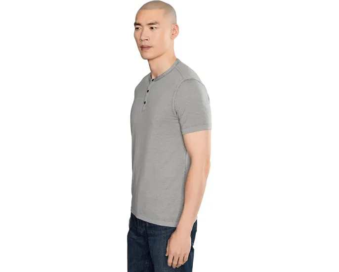 Футболка John Varvatos Duke Henley с небесно-серым принтом