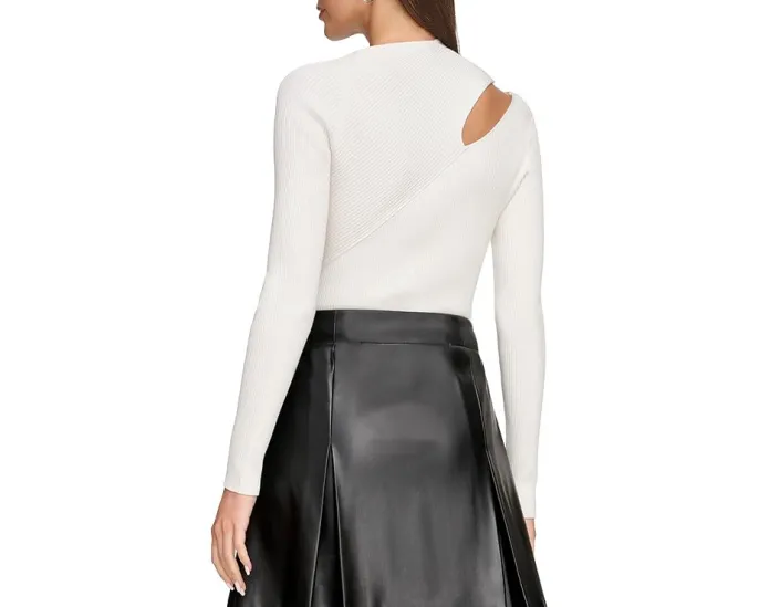 Свитер DKNY Long Sleeve Ribbed Cutout с асимметричным вырезом
