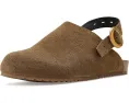 Сабо Toni Suede Clogs от Amie Rafa на танкетке серо-коричневые