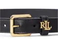 Узкий кожаный ремень Lauren Ralph Lauren с логотипом на шлевке