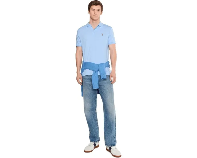 Поло Custom Slim Fit из мягкого хлопка с вышитым пони Polo Ralph Lauren
