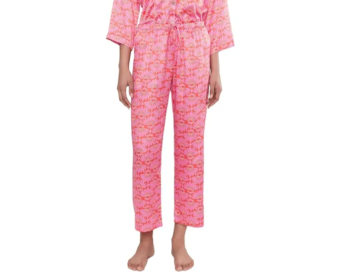 Пижамный набор N by Natori Rhythm из сатина с воротником-стойкой и принтом