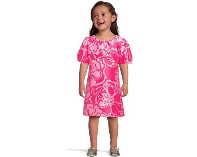 Платье Mini Britnee для девочки с пышными рукавами и бантом Lilly Pulitzer Kids