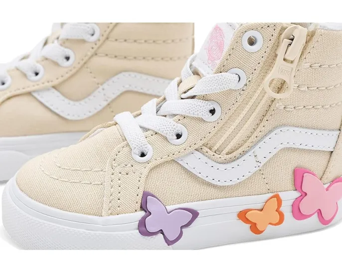 Детские кроссовки Vans Kids SK8-Hi Reissue Zip Butterfly с молнией