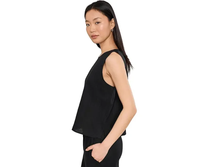 Топ Eileen Fisher Organic Linen с круглым вырезом из органического льна