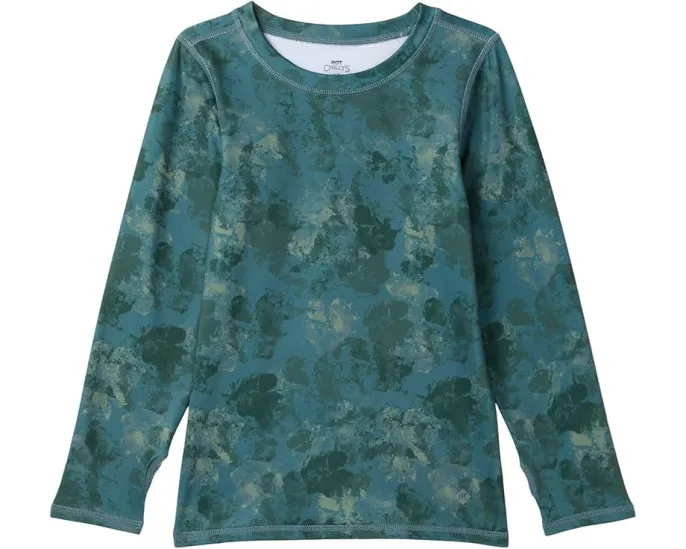 Детская футболка Hot Chillys Micro Elite Chamois Print с круглой горловиной