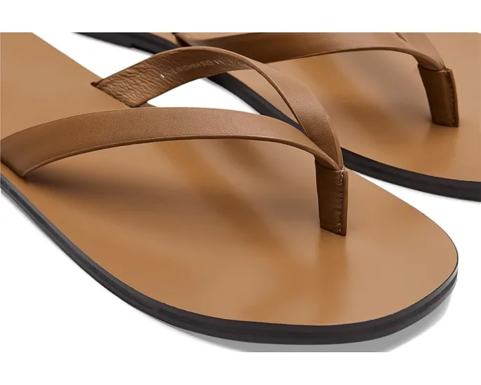 Сандалии Greene Thong Slide от Madewell с кожаным верхом и открытым носком