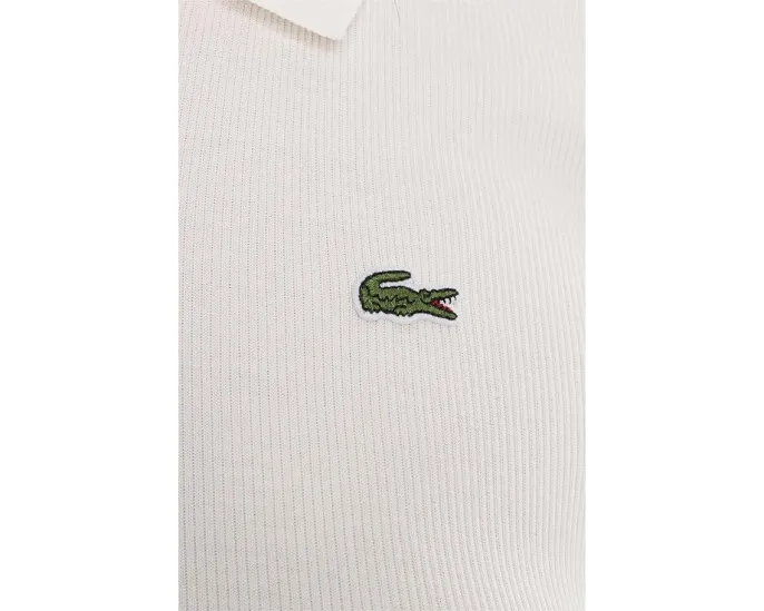 Поло Lacoste Slim Fit из ребристого хлопка с приталенным кроем