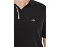 Поло из хлопкового пике Armani Exchange с воротником и застежкой