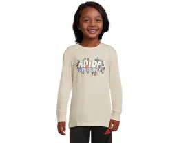 Детская футболка adidas с длинным рукавом и принтом для самовыражения