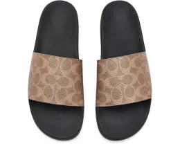 Сланцы Pool Slide In Signature Canvas COACH