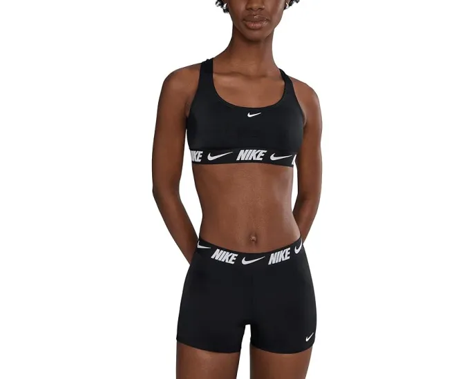 Бикини топ Nike Logo Tape с логотипом на спине и съемными чашками