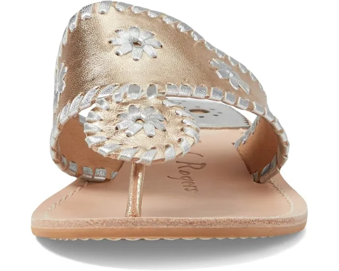 Плоские сандалии Jacks от Jack Rogers с кожаным верхом и противоскользящей подошвой