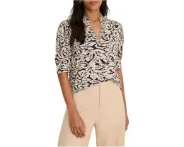 Топ NIC+ZOE Contrast Swirl с разрезным воротником