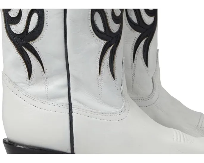 Corral Boots L6067 сапоги до икры с контрастной вышивкой и боковыми петлями