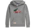 Polo Ralph Lauren Kids худи из флиса с принтом грузовика для подростков с карманом кенгуру