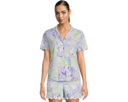 Пижамная блуза Lilly Pulitzer Marlita с воротником и манжетами