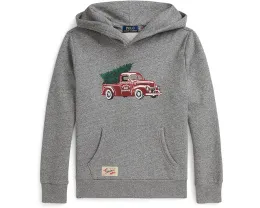 Polo Ralph Lauren Kids худи из флиса с принтом грузовика для подростков с карманом кенгуру