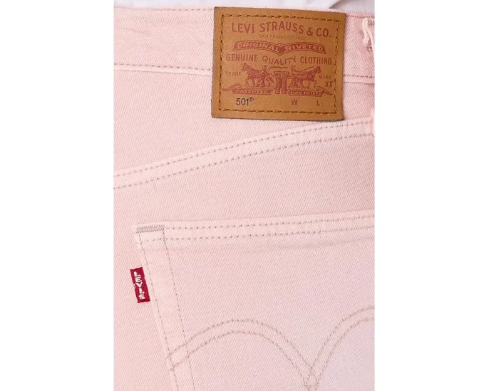 Джинсы Levi's 501 Crop зауженного кроя с высокой посадкой и потертостями