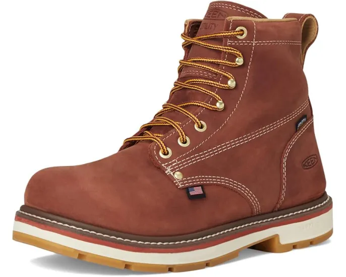 Водонепроницаемые рабочие ботинки KEEN Utility Liberty 6 дюймов с каблуком 90° и кожаным верхом