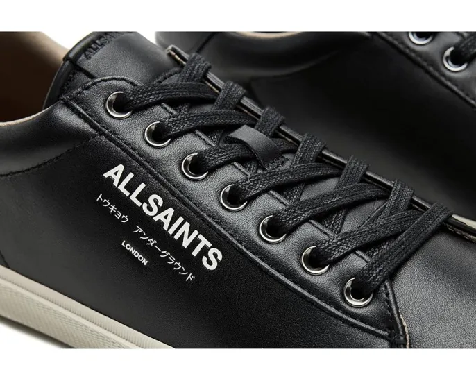 Кроссовки AllSaints Underground Leather Low Top на плоской подошве