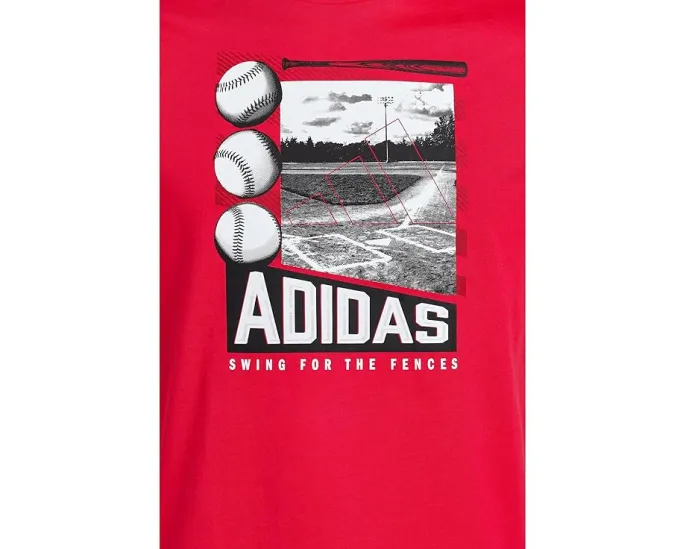 Футболка adidas Kids Baseball Poster с бейсбольным принтом для юных спортсменов
