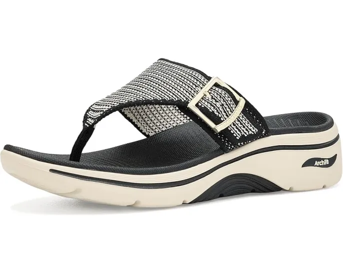 Сандалии SKECHERS GO Walk Arch Fit 2.0 Resort Day с блестками и клиньем