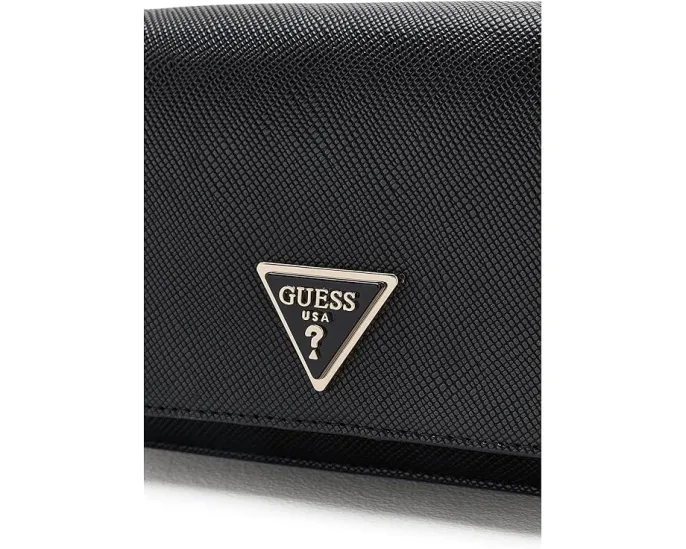 Сумка GUESS Noelle II кроссбоди с клапаном и органайзером черная