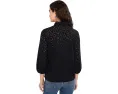 Топ с воротником-рюшей и ажурной вязкой Knit Eyelet от NIC+ZOE