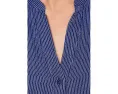 Полосатая хлопковая рубашка с мандариновым воротником Eileen Fisher