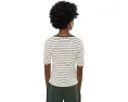 Футболка Nzt Elbow Sleeve Stripe Notch с вырезом NIC+ZOE