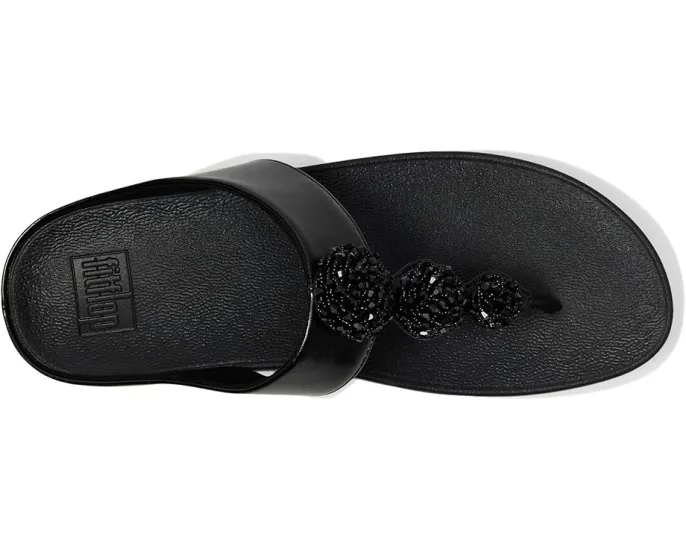 FitFlop Fino Beadie-Button с металлизированным межпальцевым ремешком и бусинами