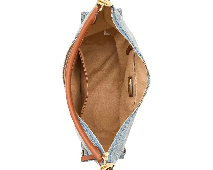 Большая плечевая сумка Lauren Ralph Lauren Blaike из состаренного денима