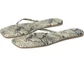 Сандалии TKEES Square Toe Exotics с принтом под кожу змеи