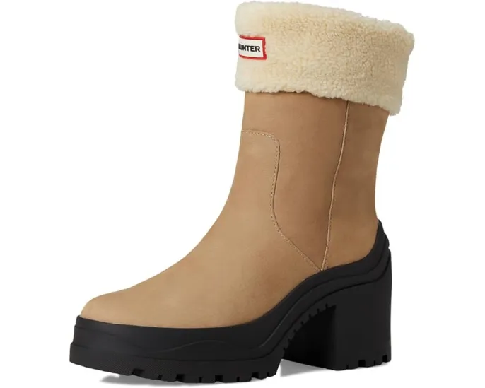 Водонепроницаемые ботинки Hunter Marisol из премиальной кожи с молнией