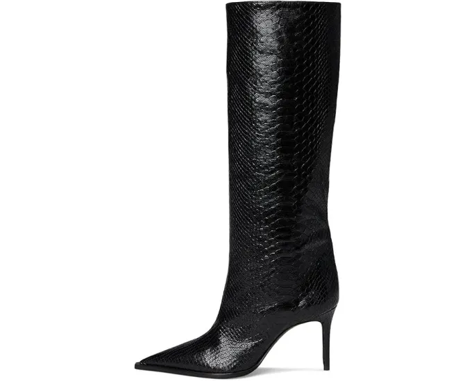 Ботинки Schutz Mary Up до колена на шпильке с металлическим эффектом