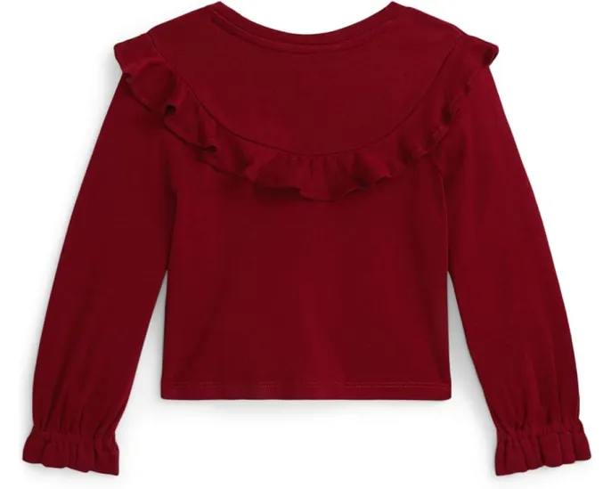 Блузка Polo Ralph Lauren Kids из хлопка и модала с рюшами для малышей и детей