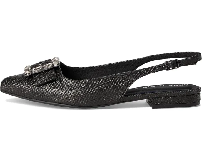Балетки Anne Klein Kenni с открытой пяткой и кристаллом на носке
