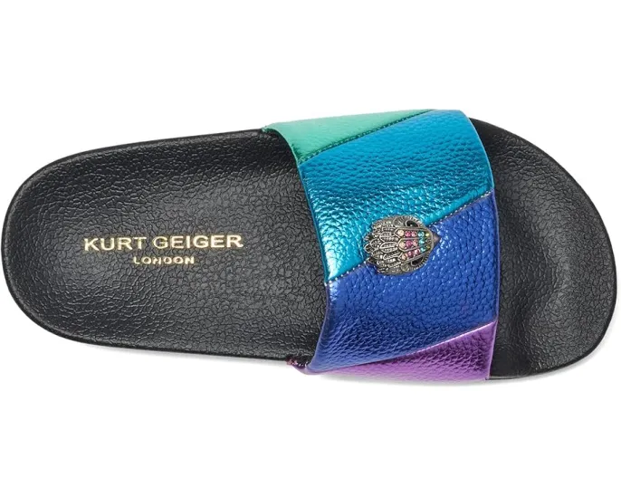 Детские слайды Kurt Geiger London Mini Meena Eagle с металлическим верхом