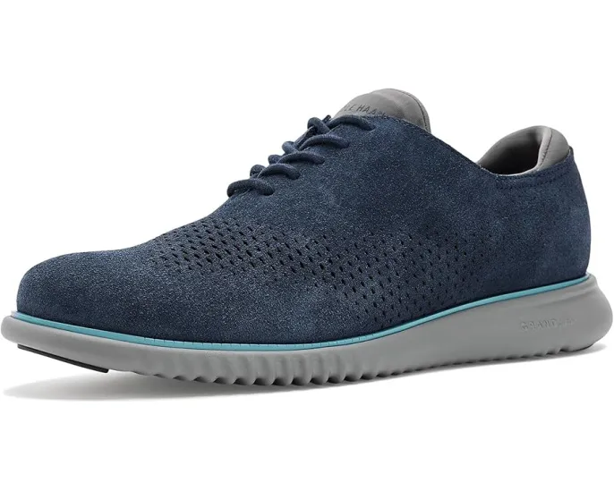 Оксфорды 2.Zerogrand Casual Leather Laser Wing Tip на легкой подошве