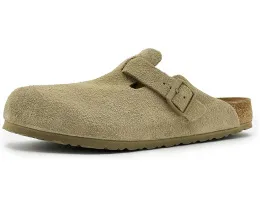 Клоги Birkenstock Boston из замши с анатомической стелькой и регулируемой пряжкой