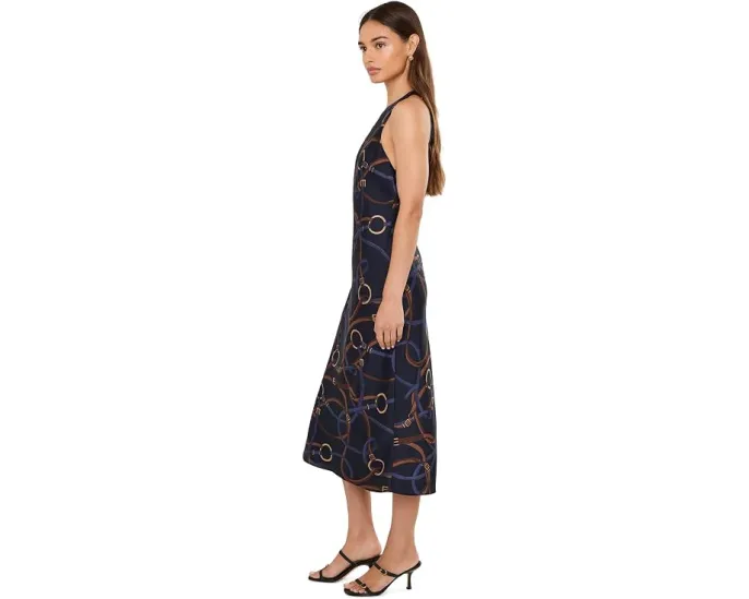 Твидовое платье без рукавов Belting-Print Twill от Lauren Ralph Lauren