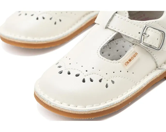 Сандалии L'Amour Shoes Kids Ruthie с перфорацией и застежкой на липучке