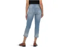 Джинсы KUT from the Kloth Amy Crop с прямыми штанинами и подвернутым подолом