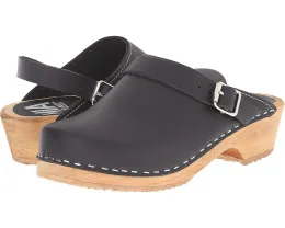 Кожаные сабо Alma с ремешком и удобной деревянной подошвой от MIA