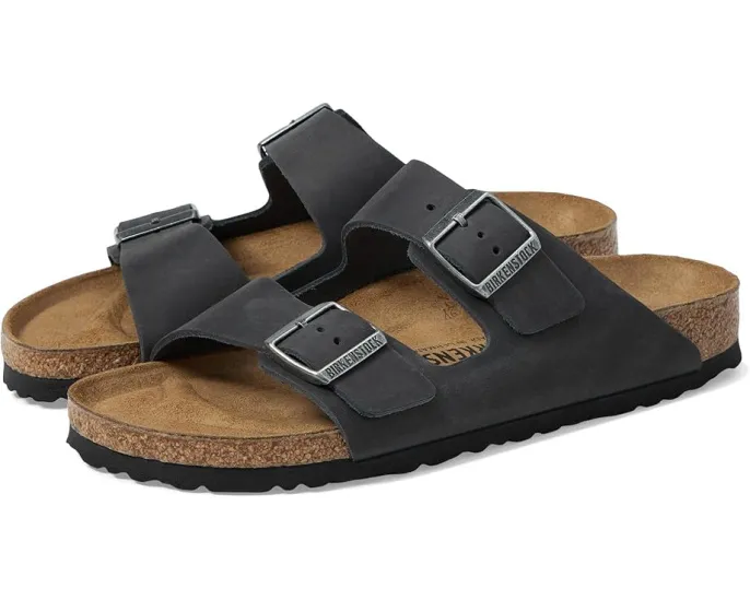 Birkenstock Сандалии Arizona из промасленной кожи с пробковой стелькой