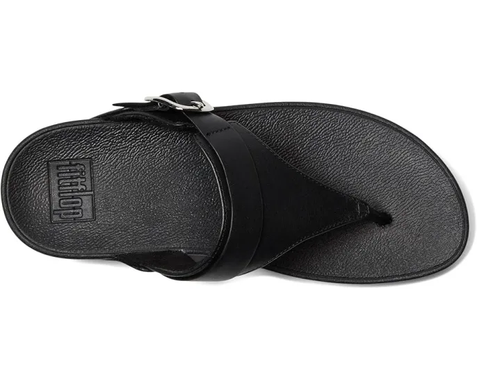 Сандалии FitFlop Lulu Adjustable Leather Toe Post с платформой и регулируемой пряжкой