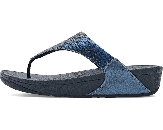 Блестящие сандалии FitFlop Lulu с микровобблбордом и стразами
