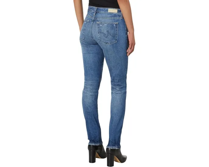 Джинсы AG Jeans Prima Mid-Rise Cigarette Ankle с зауженным низом и пятью карманами
