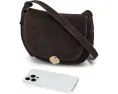 Маленькая сумочка Madewell Suede Sm Dakota Saddle Crossbody из мягкой замши с регулируемым ремнем